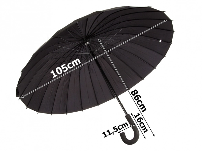 Elegancka czarna parasolka