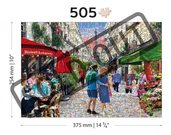 Drewniane puzzle Paryskie Bistro 2w1