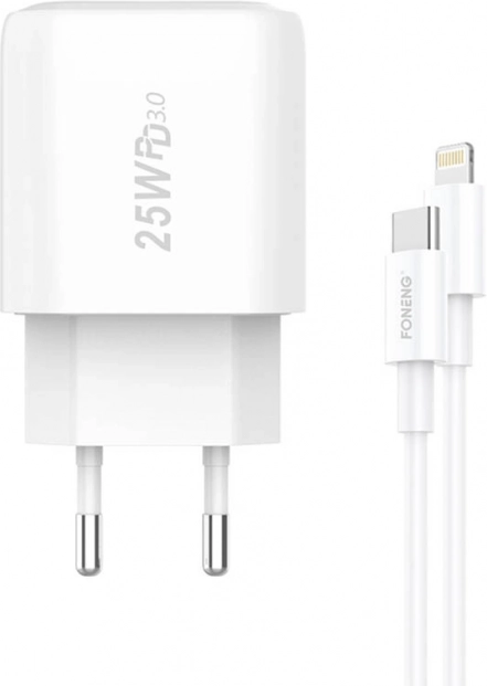 Szybka ładowarka FONENG 25 W z USB‑C + kabel USB‑C na Lightning