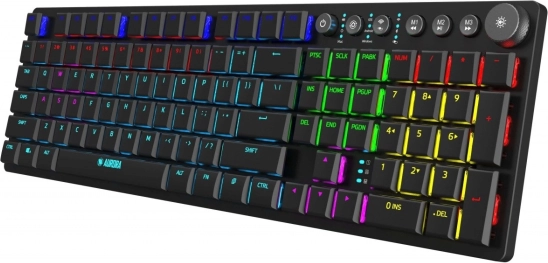 Mechaniczna klawiatura gamingowa Aurora K-6 low profile RGB