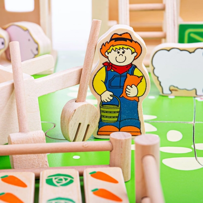 Duża Drewniana Farma Bigjigs Toys
