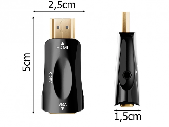 Konwerter z HDMI na VGA z wyjściem audio