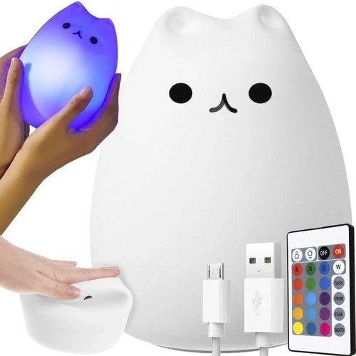 Lampka nocna LED - kociak