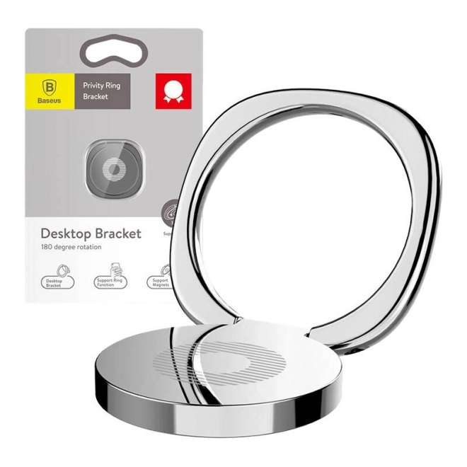 Uchwyt Baseus Privity Ring Srebrny