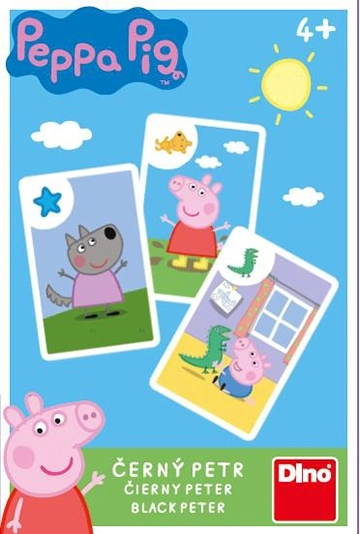 Dino karty do gry Peppa Pig Czarny Piotruś
