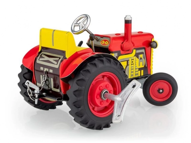 Traktor Zetor z przyczepką czerwoną na kluczyk metalowy 28cm Kovap w pudełku