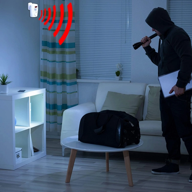Bezprzewodowy alarm z czujnikiem ruchu + 2x pilot