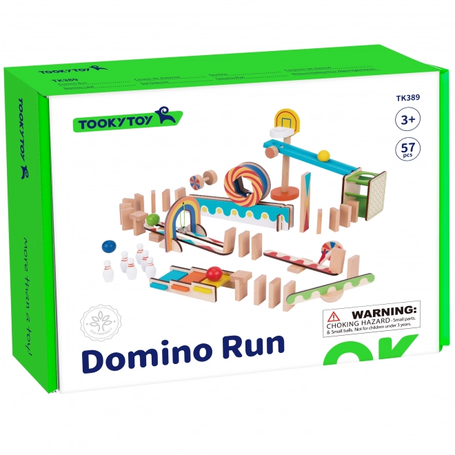 Drewniane klocki domino / domino puzzle Tooky Toy