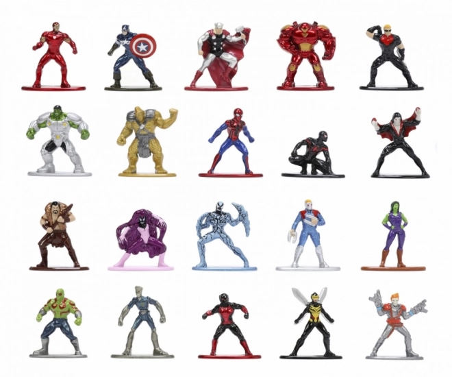 Metalowe Nano figurki kolekcjonerskie od Marvel 20 szt.