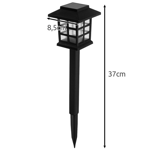 Solarne ogrodowe lampy LED – zestaw 6x domek