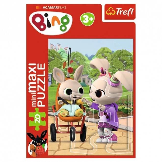 Minipuzzle miniMaxi 20 elementów Przyjaciele Binga/Króliczek Bing
