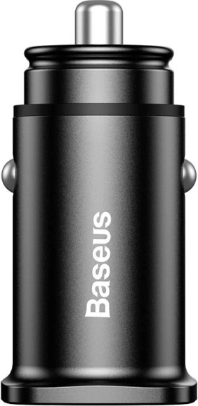 Baseus adapter samochodowy 2×USB 30 W z szybkim ładowaniem QC 3.0 (czarny)