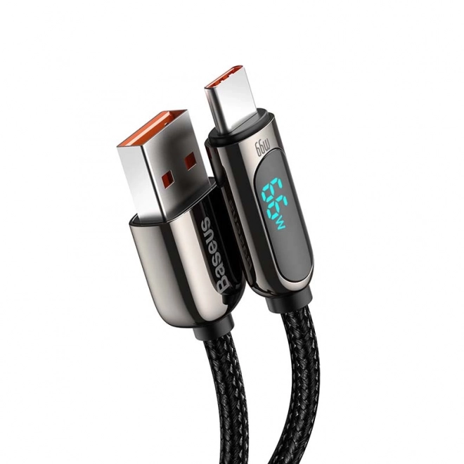 Baseus Kabel ekranu USB na Type-C, 66W, 2 m (czarny)
