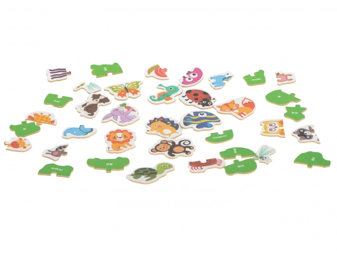 Puzzle z motywami zwierząt w metalowej puszce