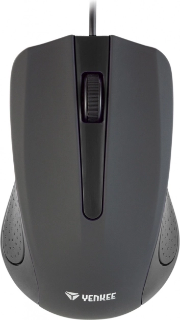 Przewodowa mysz USB z gumowaną powierzchnią, 3 przyciski