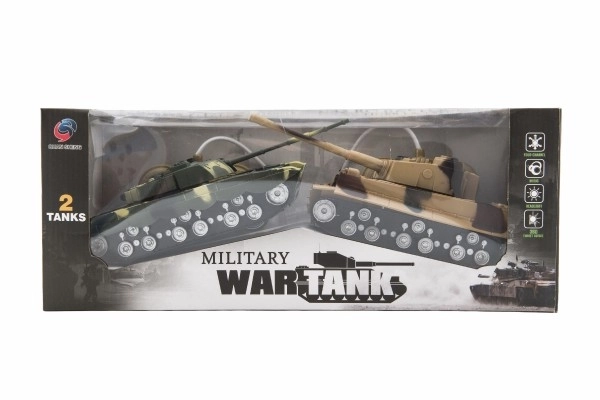 Dwa czołgi RC 1:32 z efektami