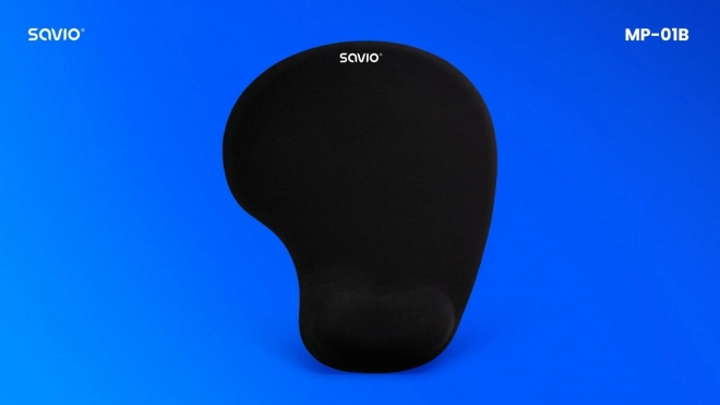 Czarna ergonomiczna podkładka pod mysz SAVIO
