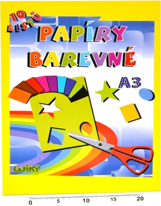 Kolorowe papiery A3 180 g/m², 10 arkuszy