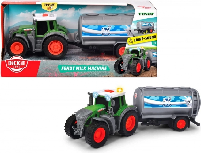 traktor z cysterną na mleko z przyczepą 26 cm