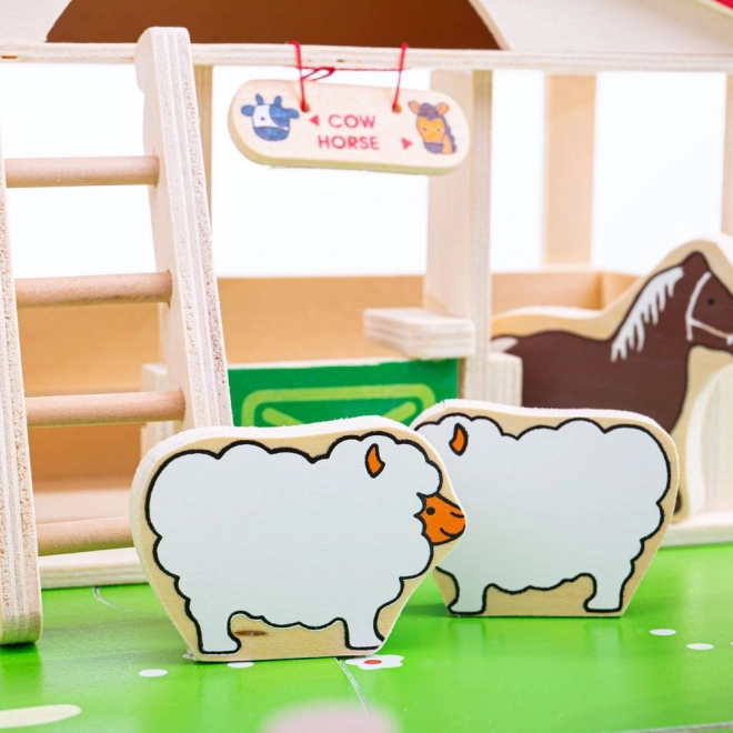 Duża Drewniana Farma Bigjigs Toys