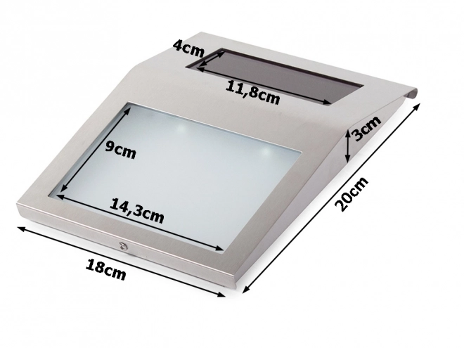 Słoneczna metalowa lampa LED na numer domu