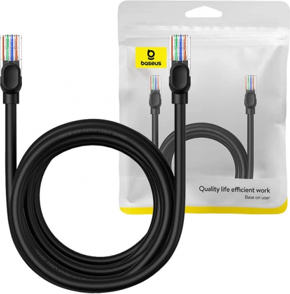 Kabel sieciowy BASEUS Ethernet CAT5 5 m czarny
