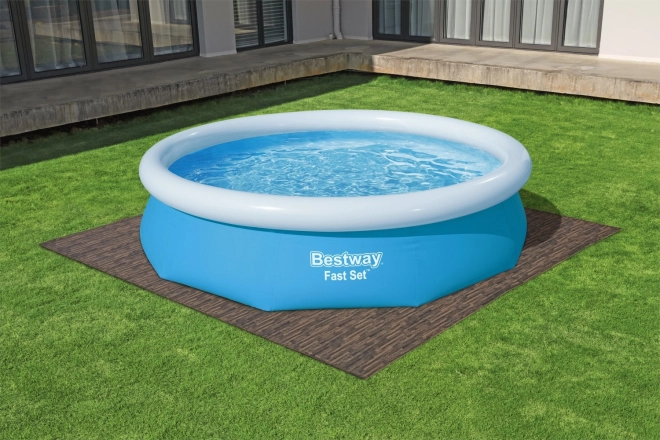 Piankowa mata pod basen ogrodowy 50 x 50 cm Bestway imitacja drewna - 12 sztuk