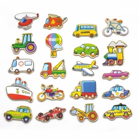 Drewniane magnesy transportowe