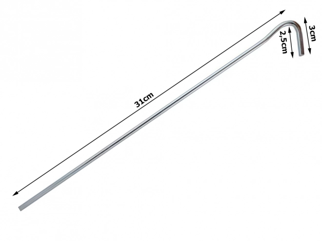 Stalowe kołki namiotowe 31cm 10sztuk haków i pętli