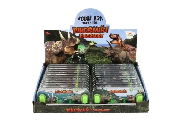 Wodna gra łamigłówka 15,5x7cm plastik dinosaura 4 rodzaje 24szt w pudełku