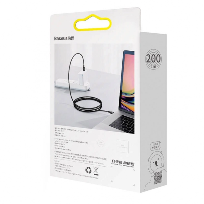 Kabel Baseus Superior Series USB-C na USB-C, 100W, 2m (czarny)