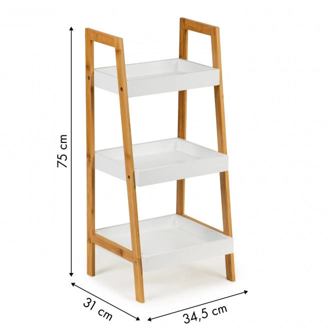 Biblioteczka z 3 półkami bambusowy stelaż ModernHome