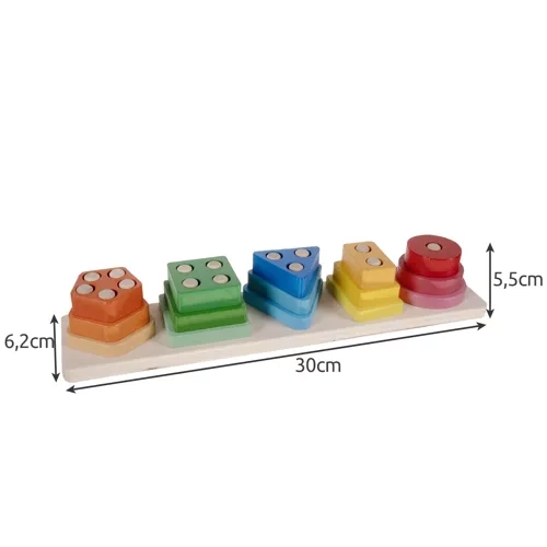 Kruzzel drewniany sorter puzzle 22492