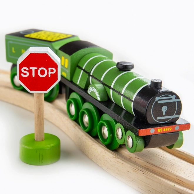 Bigjigs Rail Drewniana replika lokomotywy Flying Scotsman