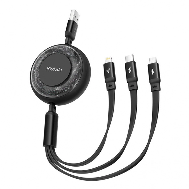 Kabel 3w1 z USB na USB-C / Lightning / Micro USB, Mcdodo CA-3570, 1,2 m (czarny)