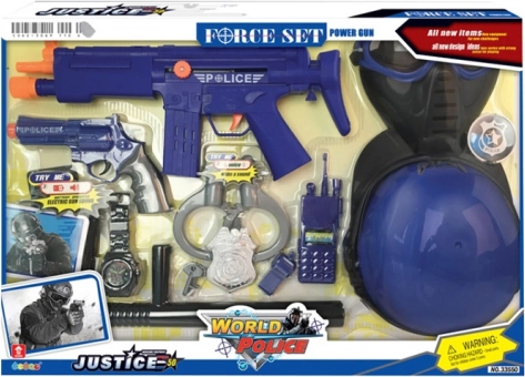 Policyjny zestaw z hełmem MAC TOYS