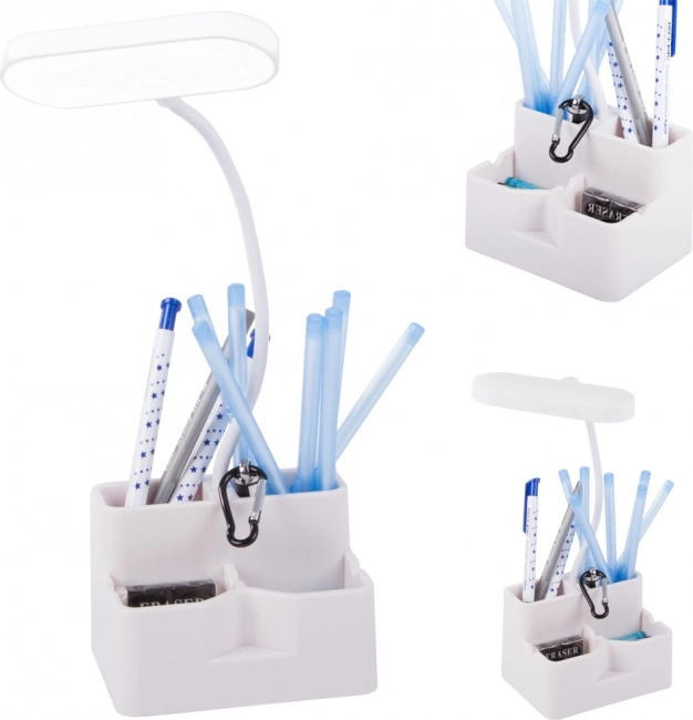Lampka biurkowa z organizerem i 24 LED