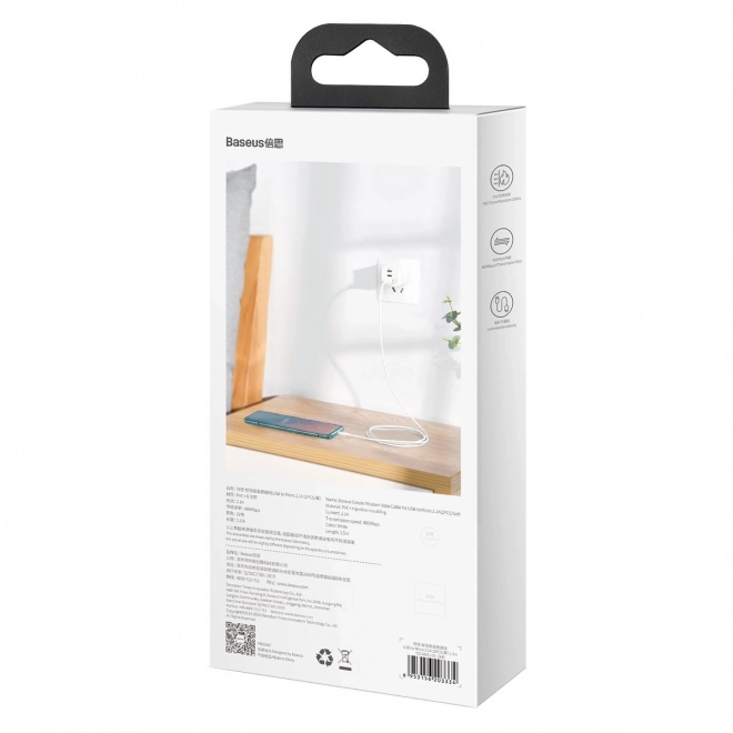 Zestaw kabli danych Baseus USB na Micro 2,1A 1,5m