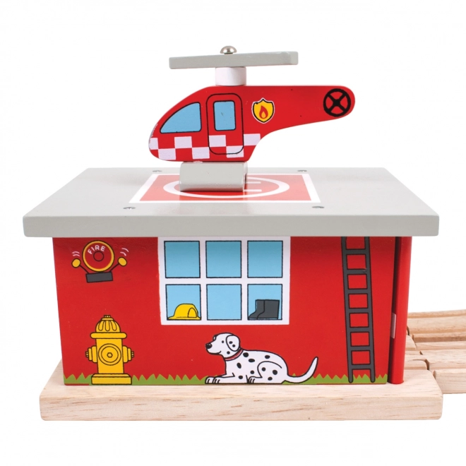 Bigjigs Rail Depo strażacka stacja
