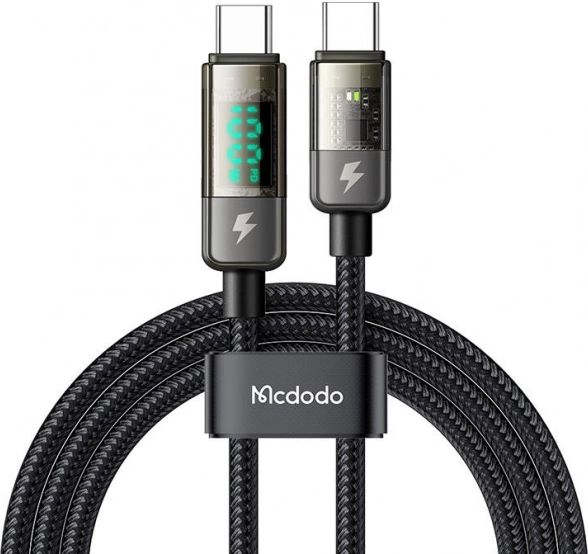 Mcdodo kabel USB‑C z automatycznym wyłączaniem, PD 100 W, 1,8 m