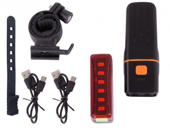 Zestaw przedniego i tylnego światła LED do roweru z ładowaniem USB