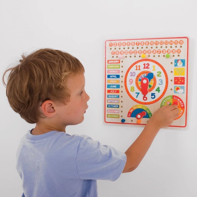 Bigjigs Toys Kalendarz z zegarem