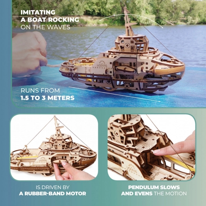Ugears 3D puzzle - Holownik 169 elementów
