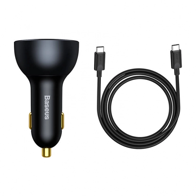 Ładowarka samochodowa Baseus Qualcomm, USB, 2x USB-C, 160 W (szara)
