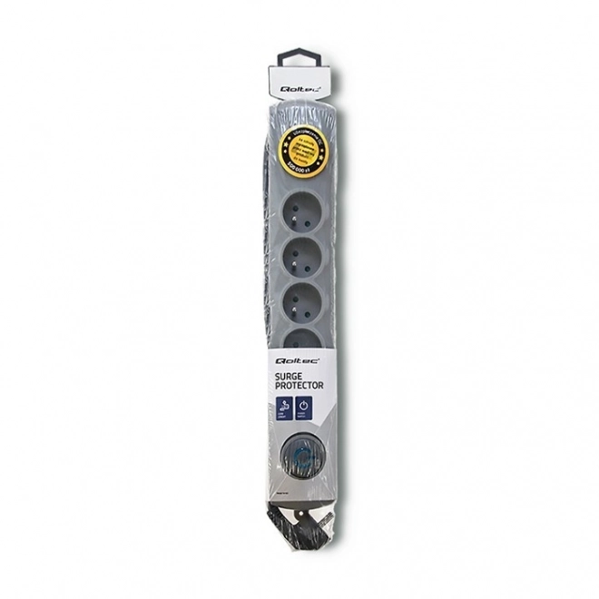 Ochrona przeciwprzepięciowa Quick Switch, 6 gniazd, 1,8 m, szary