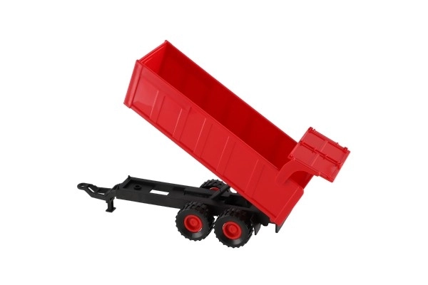 Czerwony traktor Zetor z przyczepą z efektami dźwiękowymi i świetlnymi - 36 cm