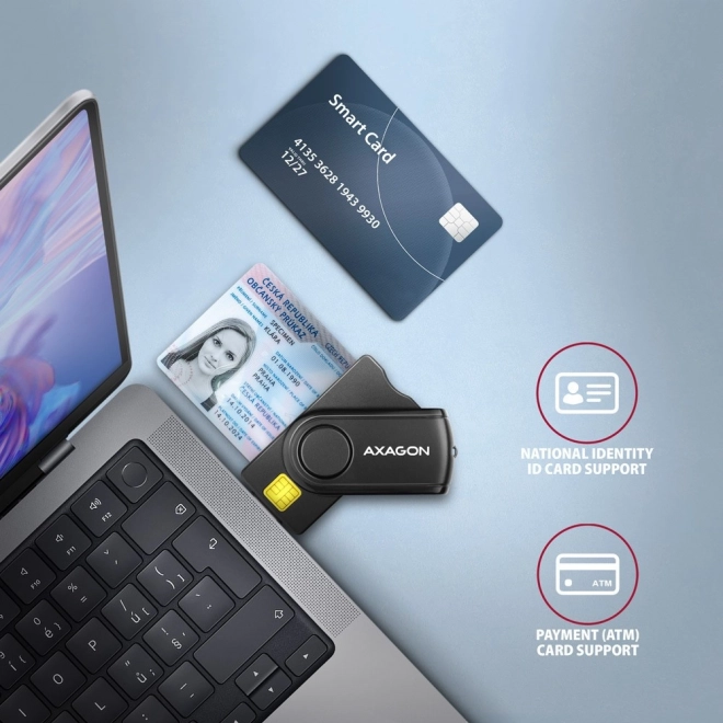 CRE-SMP2A ID i SD/microSD/SIM karta PocketReader USB