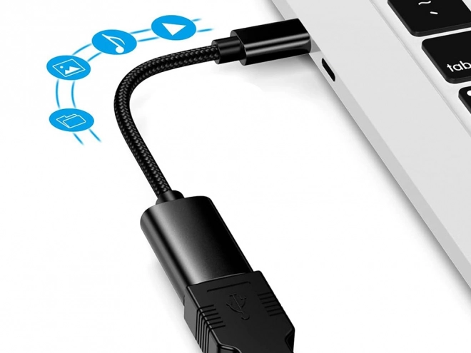 USB-C na USB-A 3.0 OTG adapter z plecionym kablem