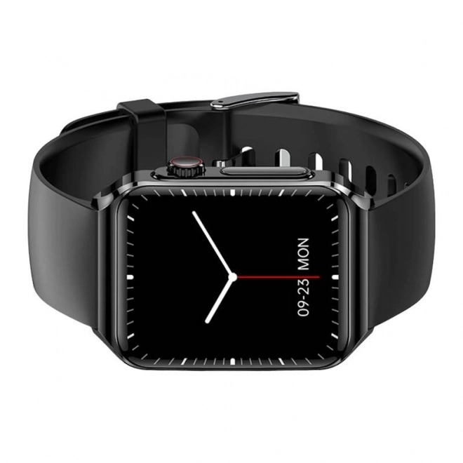 Smartwatch BlitzWolf z czarnym silikonowym paskiem