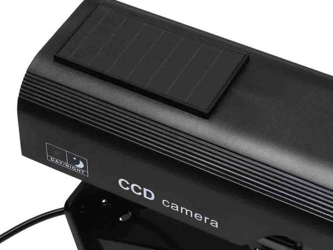 Zewnętrzna kamera atrapa ścienna z LED i zasilaniem solarnym